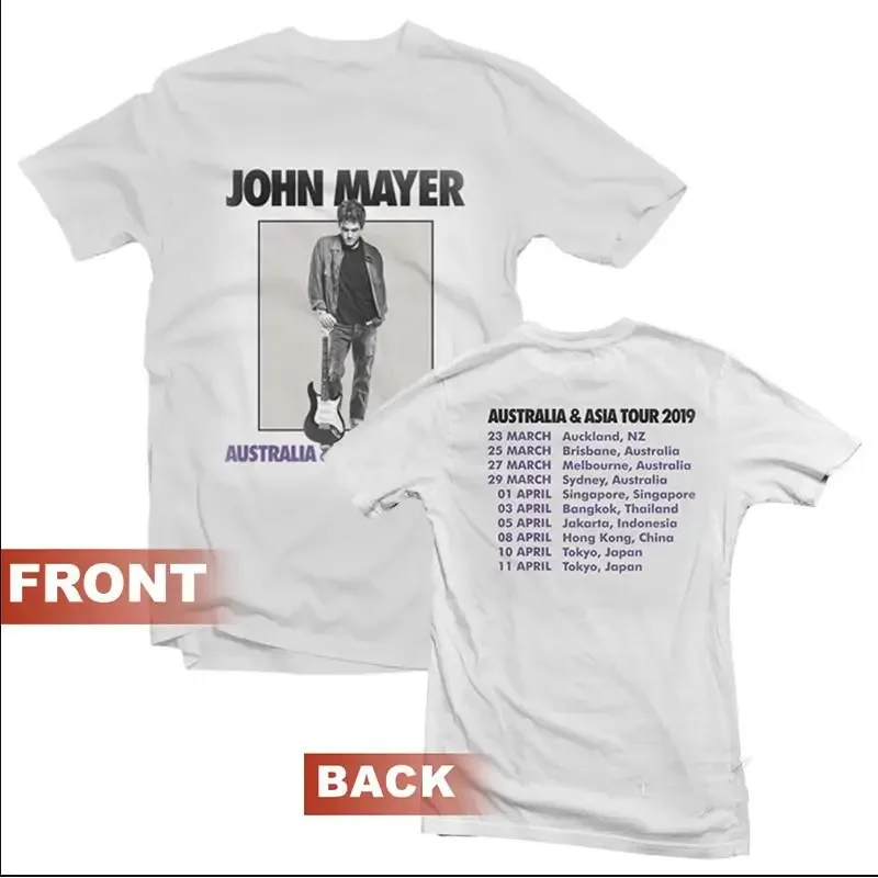 Vintage 2019 John Mayer Tour Australia And Asia T shirt size S 5XL