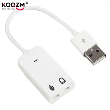 7.1 harici USB ses ses kartı USB Jack 3.5mm kulaklık ses adaptörü ile kablo mikrofon ses kartı dizüstü dizüstü bilgisayar