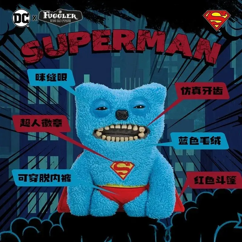 Fuggler Funny Ugly Monster DC Series Kawaii Plush Toy Harley Quinn Cute Soft Plushies Doll Superman Stuffed Animal Toys Gift