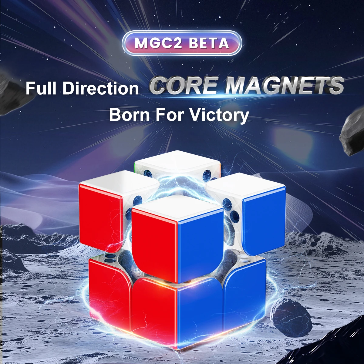 [ECube] YJ MGC Beta 2x2 Magnetic Ball Core Speed Cube Stickerless Magic Cube Magnetic System for Smooth Stable Performance