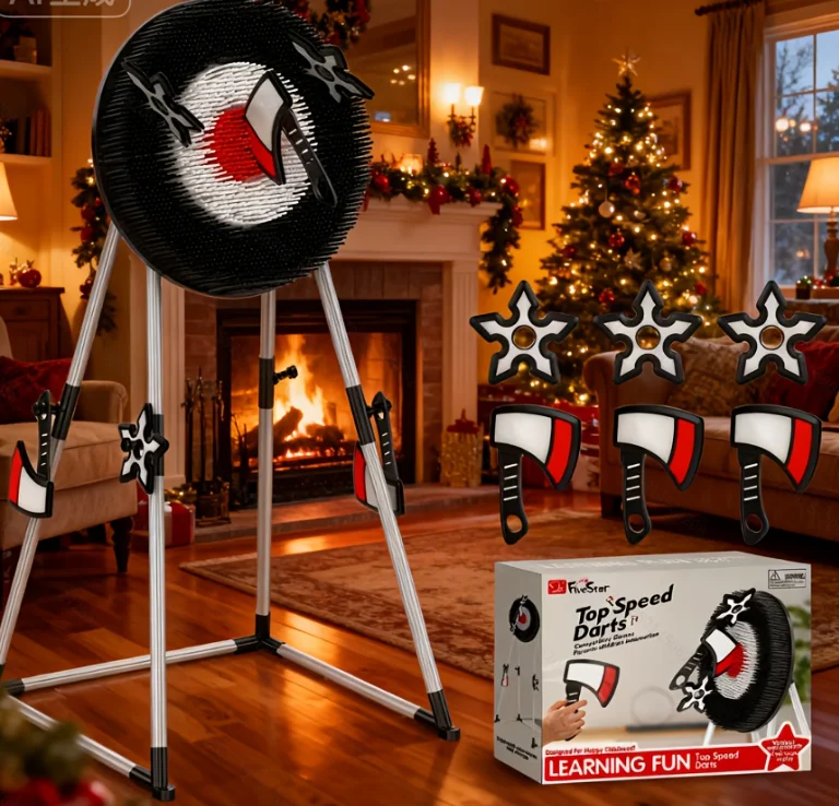 

Dart game set includes 3 darts and 3 axes, making it the perfect Christmas/birthday gift for children aged 6+