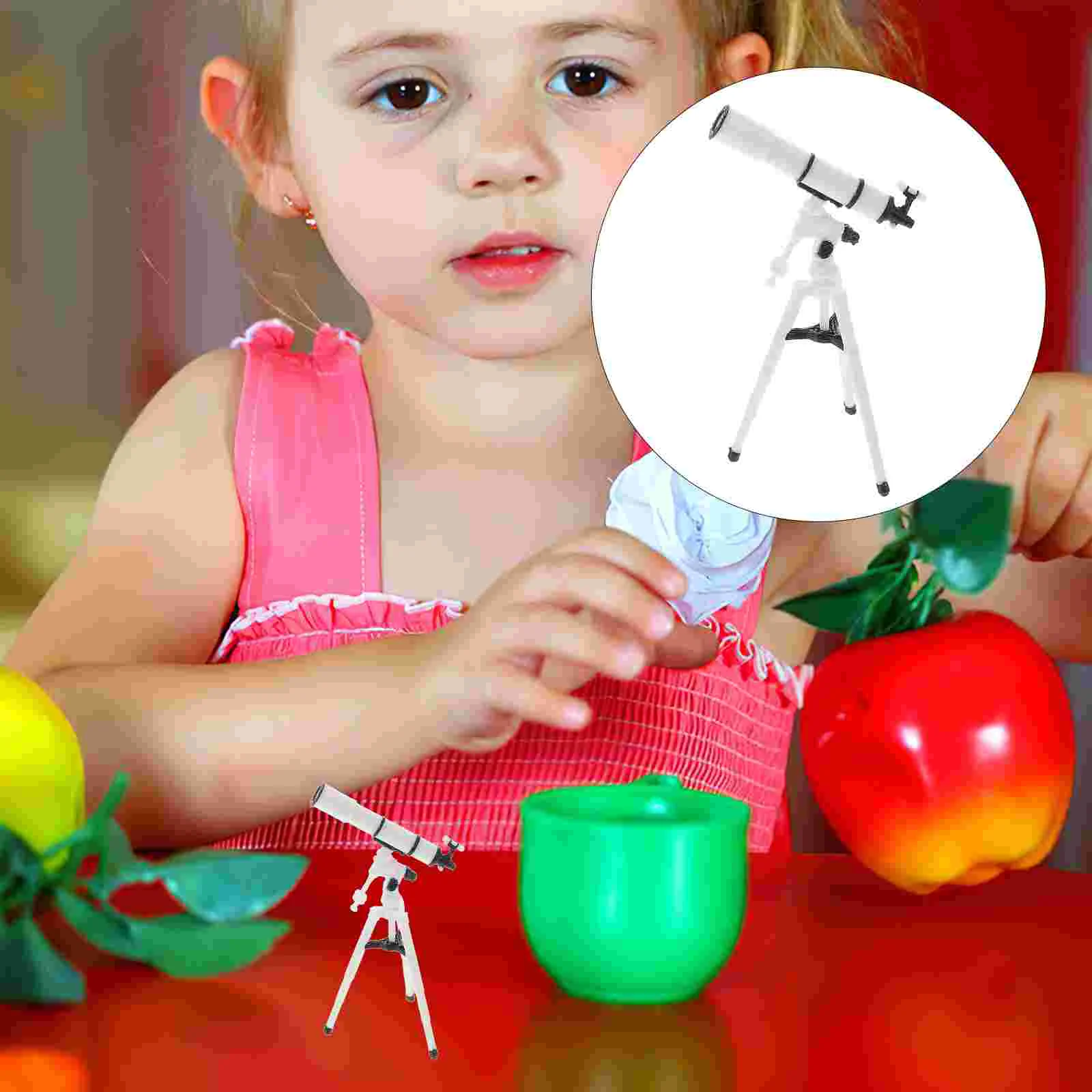 

Telescope Model Dollhouse Bathtub Critters Toddler Toys Couch Furniture Plastic Accessories Bathroom DIY Miniature Kit Child