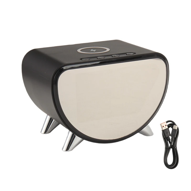 FEDI-นาฬิกาปลุกมัลติฟังก์ชั่น LED โทรศัพท์มือถือเครื่องชาร์จไร้สายสามในหนึ่งเดียวนาฬิกาอุณหภูมิเครื่องชาร์จไร้สาย