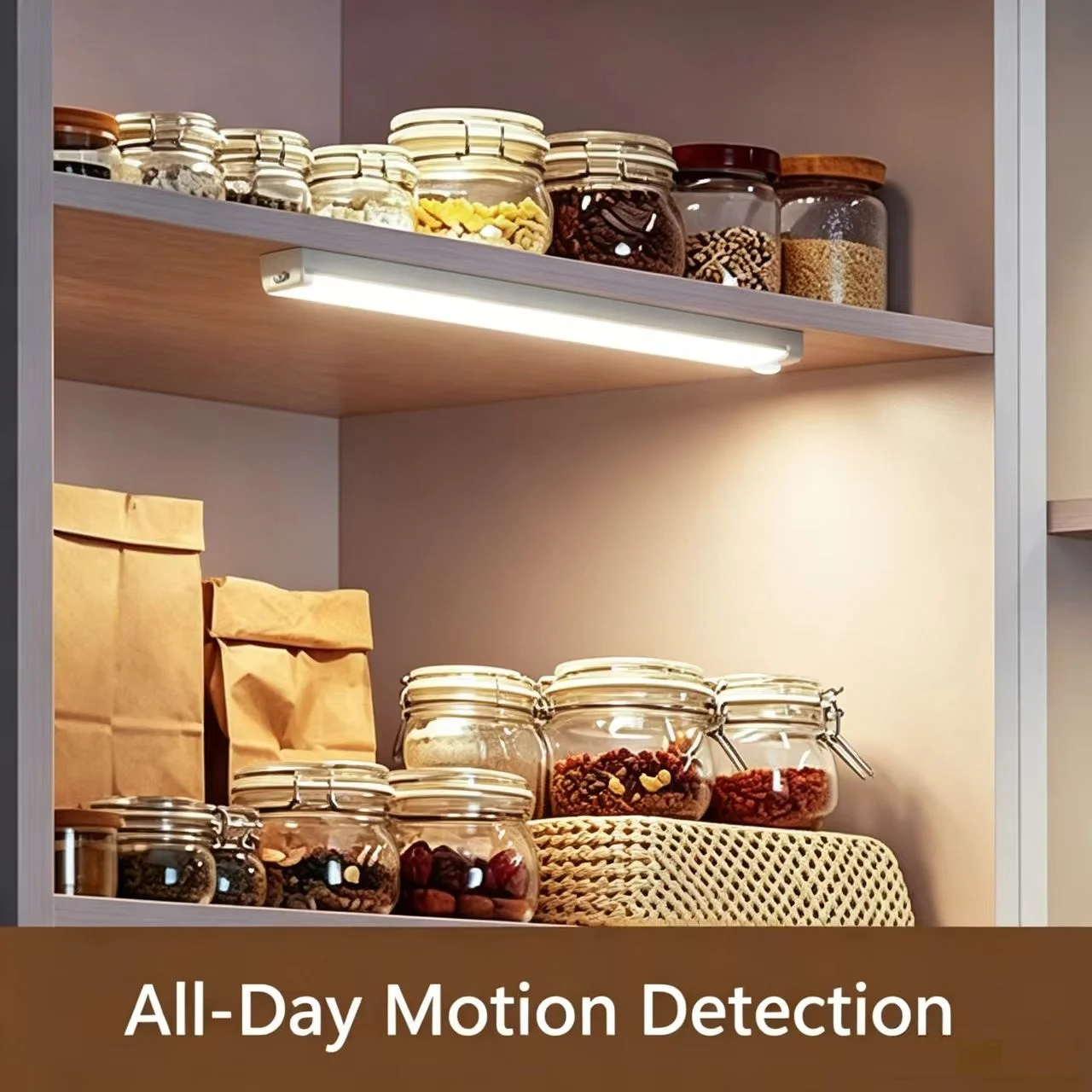 30cm Wireless LED Motion Sensor Night Light Type C Rechargeable Lamp Cabinet Wardrobe Bar Light Staircase Backlight for Kitchen