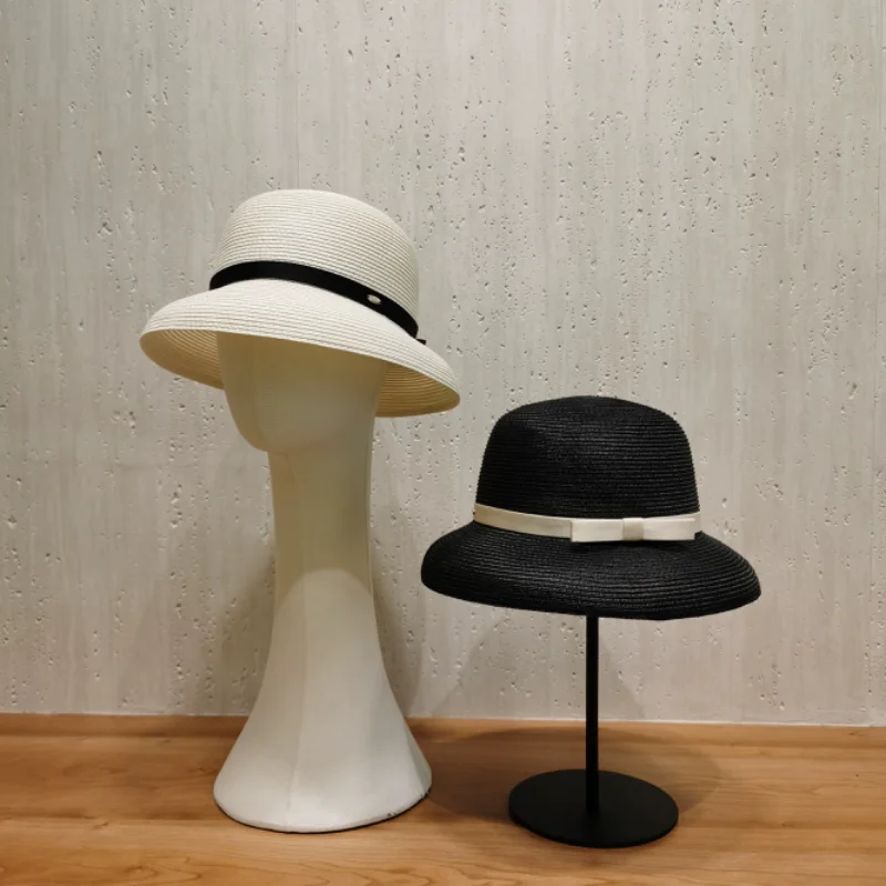 2026-new-fashionable-korean-style-women's-summer-sun-hat-casual-vacation-style-fisherman-hat-sun-protection-straw-hat