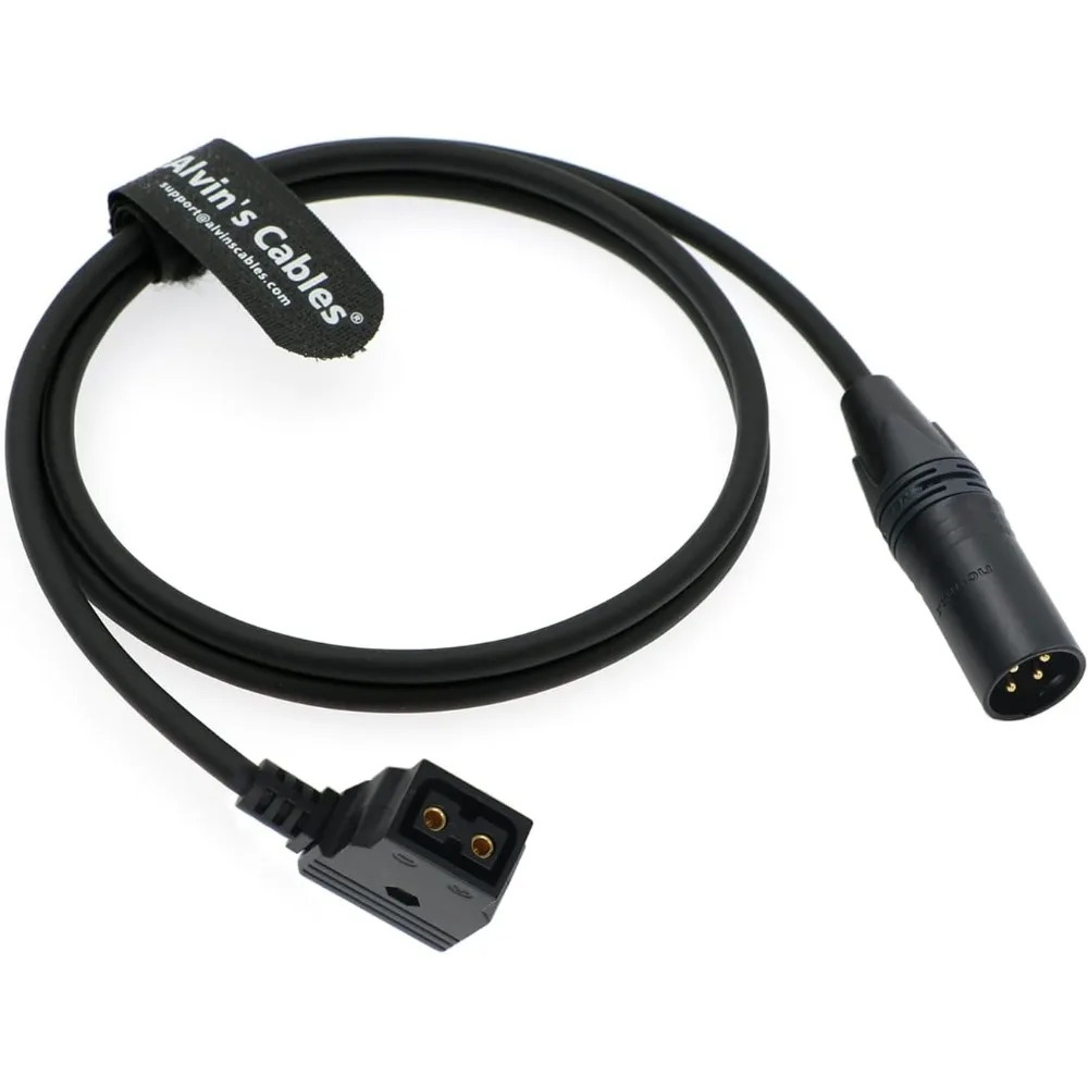 Alvin's Cables XLR 4 Pin Male to D-tap Female Power Cable Conversion Cable for Gold Mount V-Mount Battery 1M/39.4inches