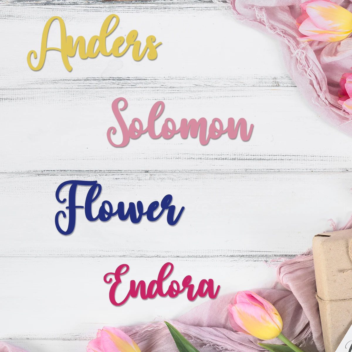 1PC Acrylic flower example Customized Text Classic Style Sign Plaque Durable Outdoor Sign Hanging art Sign