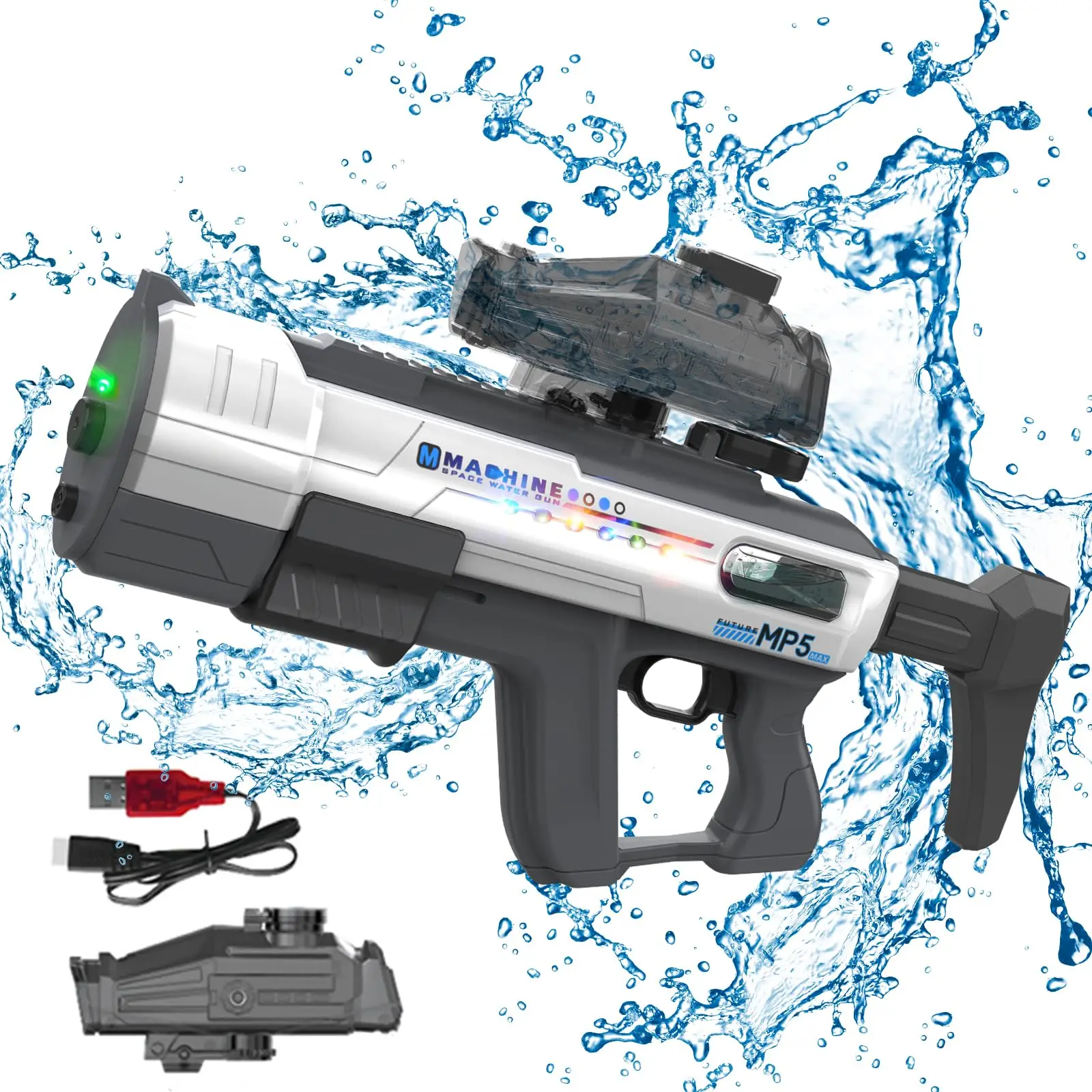 

Electric Water Gun for Adults Kids,850ml Large Water Tank,Powerful Squirt Guns Up to 39 FT Long Range,Summer Outdoor Toys