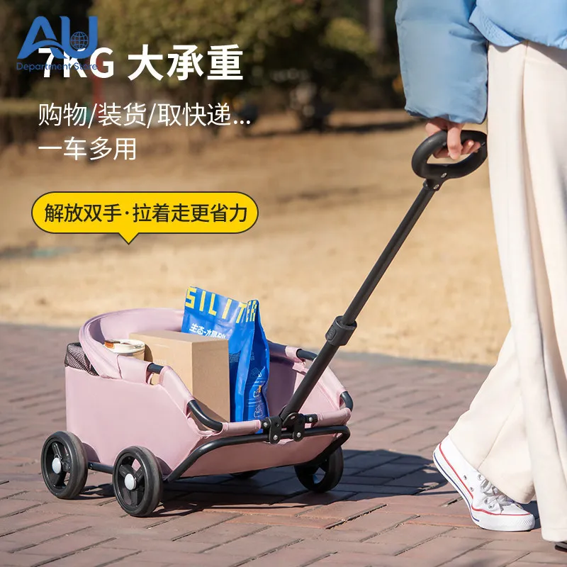Small Pet Cart Dog Cat Cart Small Pet Cart Lightweight Foldable Outdoor