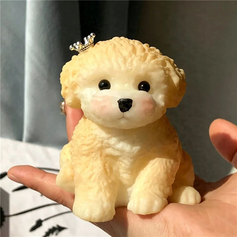 Kawaii Simulation Puppy Squishy Toy TPR Soft Fast Rebound Squeeze Multicolor Squirrel Satisfying Hand‑knead Decompression Toy
