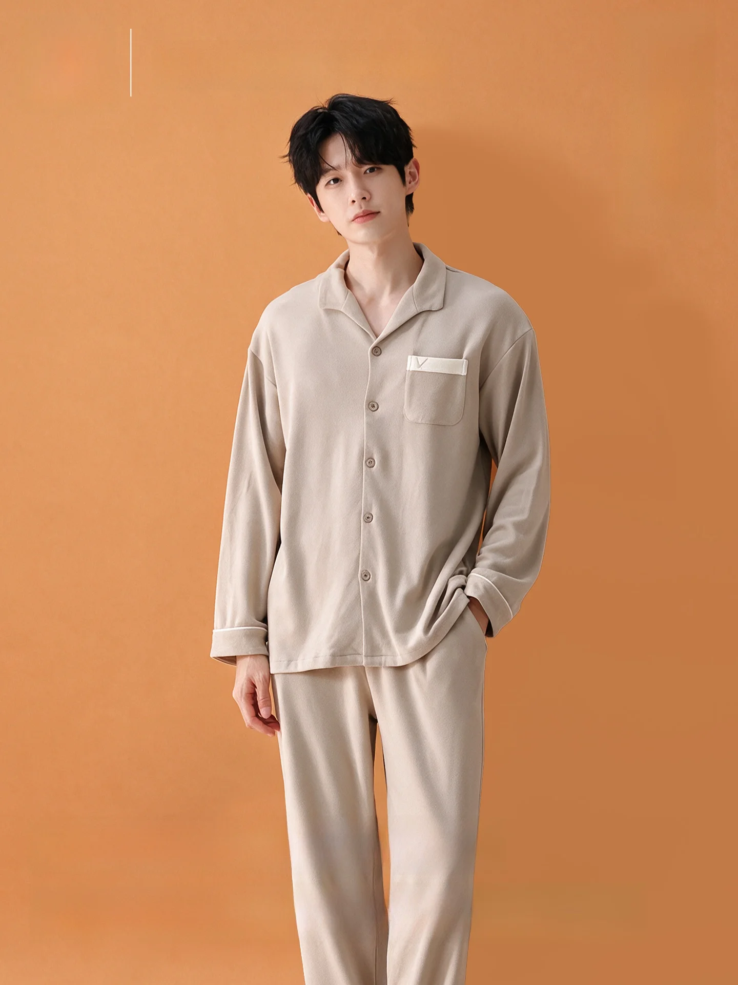 Men's Thickened Flannel Sleepwear Set Large Size Home Clothes Catman 2026 Autumn Winter New Style Outwear Soft Polyester Fiber