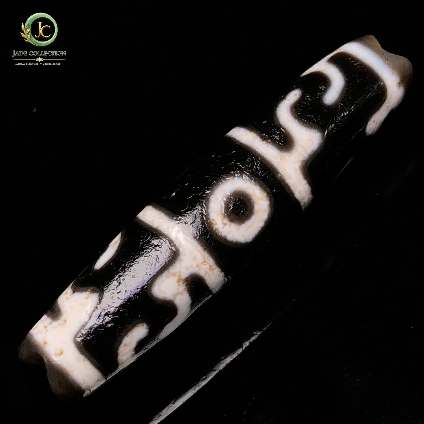 Rare Tibetan Buddhism Agate 3 Eyes Totem Dzi Bead Amulet Necklace Pendant G1011