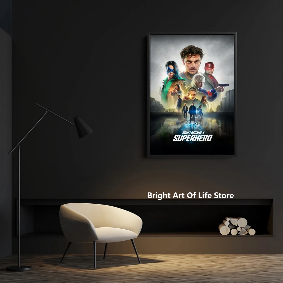 How I Became a Superhero (2020) Movie Poster Star Art Cover Photo Canvas Print (Unframed)