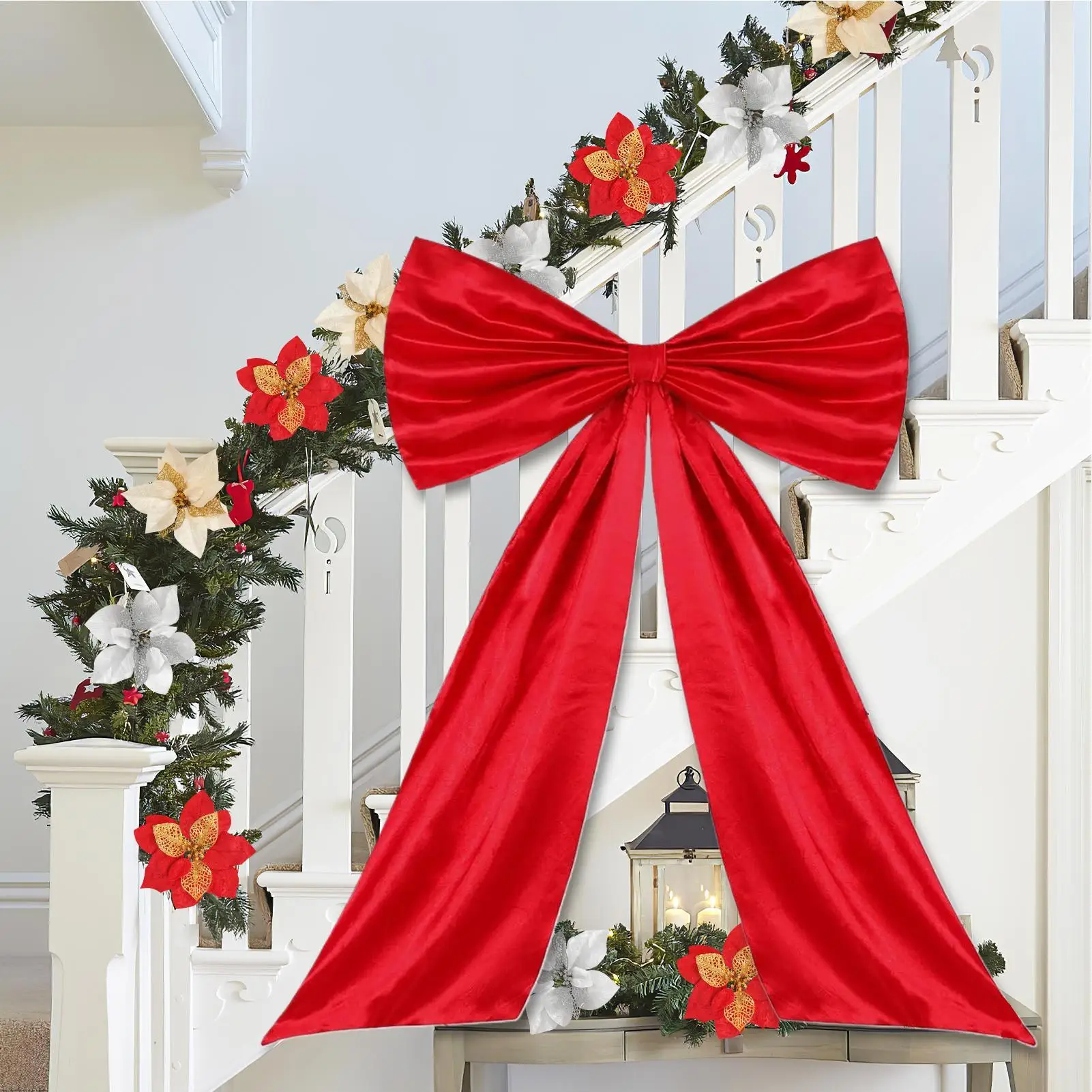 Christmas Tree Topper Bow  Large Velvet Christmas Bow Christmas Tree Decoration DIY Craft Party SuppliesHome Decor New Year