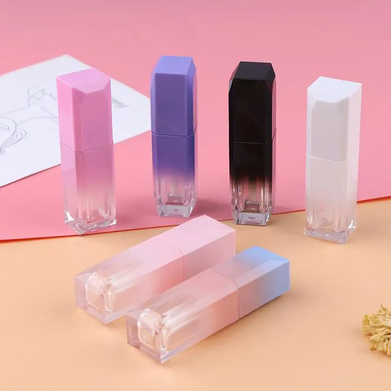 5ml Gradient Color Packaging Bottles Lipgloss Plastic Empty Clear Tube Container Colorful DIY Cosmetic Containers Botellas De