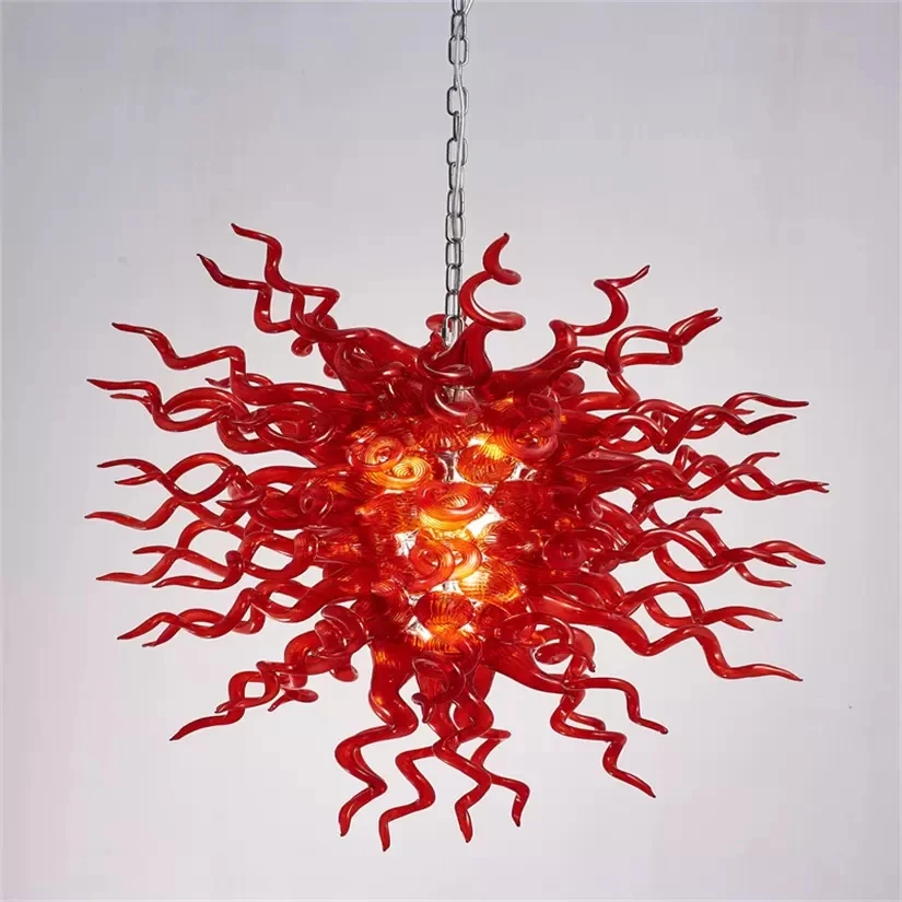 Customizable new hanging LED chandelier villa hotel décor design Murano art style