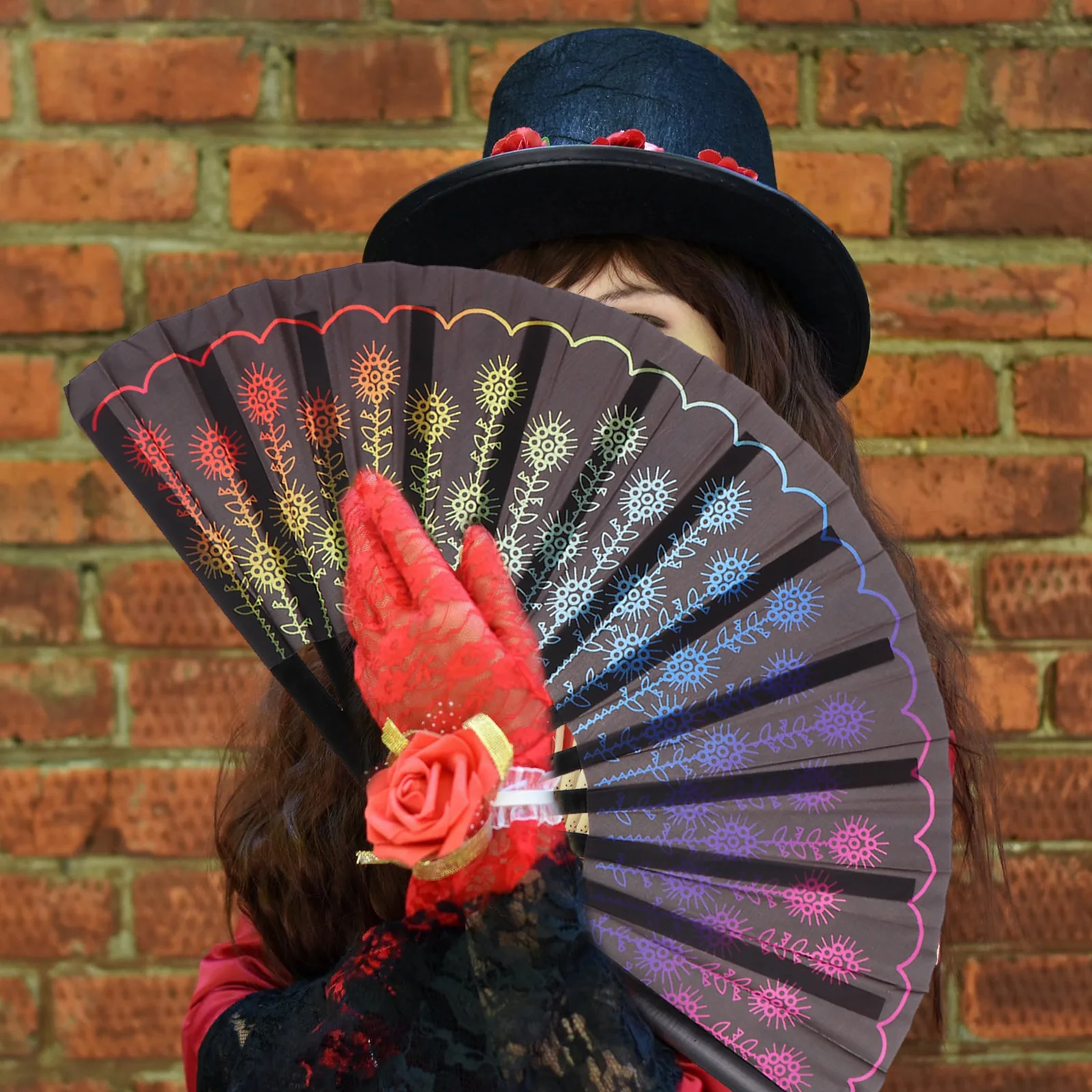 

Peacock Tail Fan Decorative Dancing H held Vintage Foldable Room Photo Prop Gift Craft Home Accessories