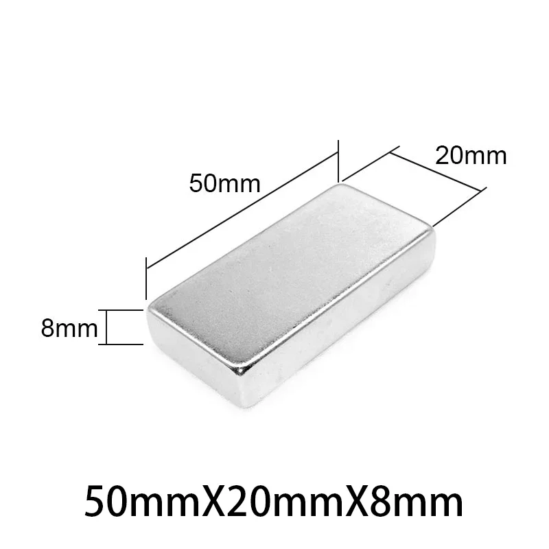 N35 Block Strong Permanent Magnets Magnetic imanes 50x20x3 50x20x8 50x20x10 50x20x15 50x25x3 50x25x5 50x25x10 50x25x25