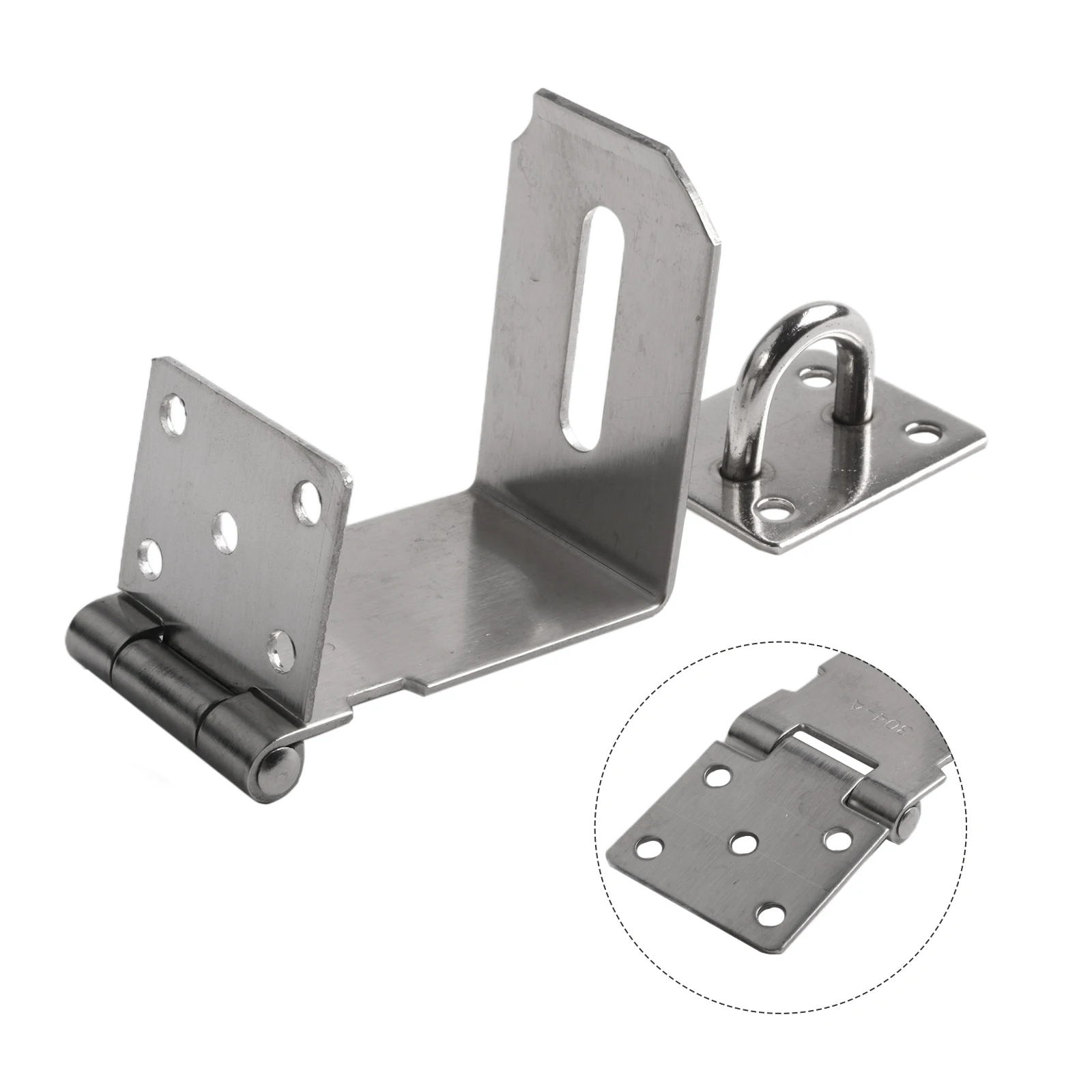 

Застежка для двери, навесной замок, защитный болт, замок с засовом, 1 комплект, серебристый, нержавеющая сталь, полезное, высокое качество, хит продаж, новинка