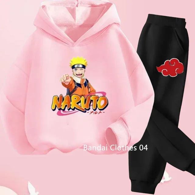 2 to 12 Year Baby Clothes Hoodie Set Tops Boy Naruto Outerwear Sweatshirt for Children Girl 2024 Spring Clothing Mother Kids