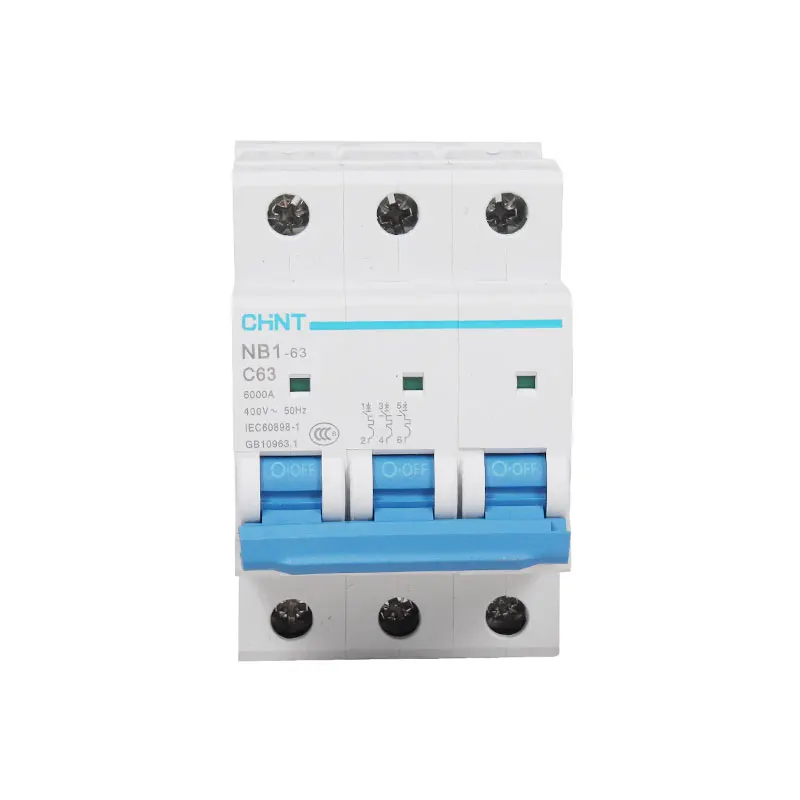 CHINT MCB NB1-63 3P C20A 10A 25A 32A 63A 40A 2A low voltage mini miniature circuit breaker Modular DIN Rail motor protection CE