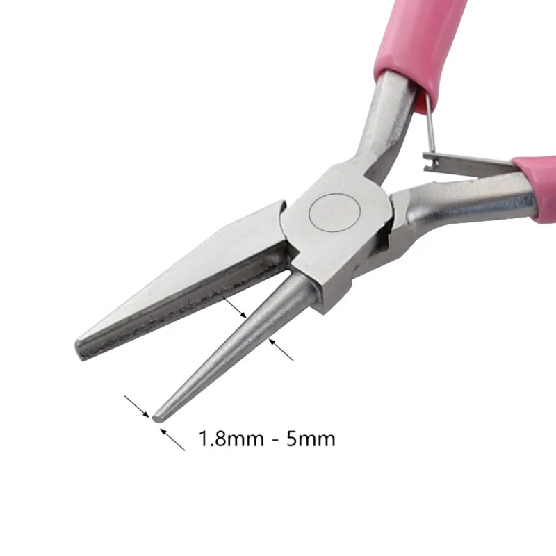 6Pcs Jewelry Repair Set Crimping Pliers Bent Nose Plier for Beading Craft Necklaces Earring Bracelets DIY Tool