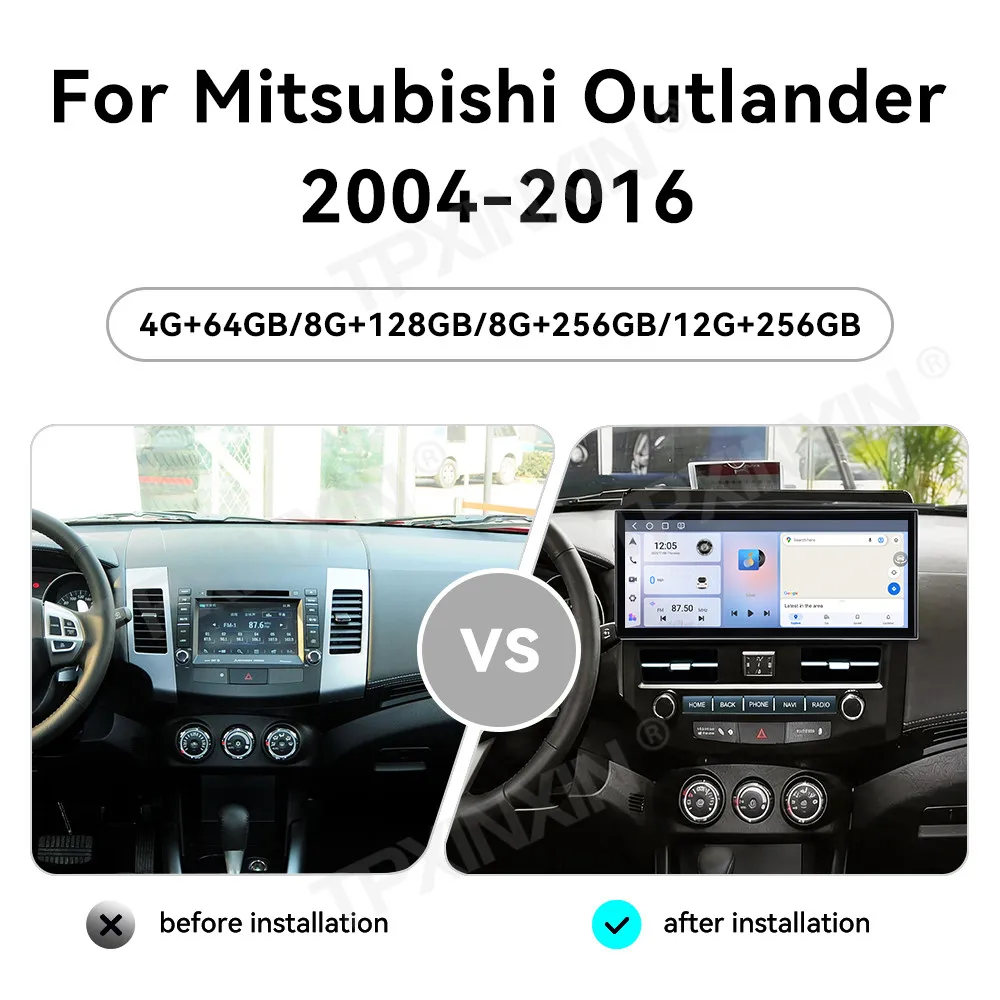 Touch Screen Car Radio For Mitsubishi Outlander 2004-2016 Android GPS Automotive Multimedia Auto Radio Stereo Receiver Head Unit