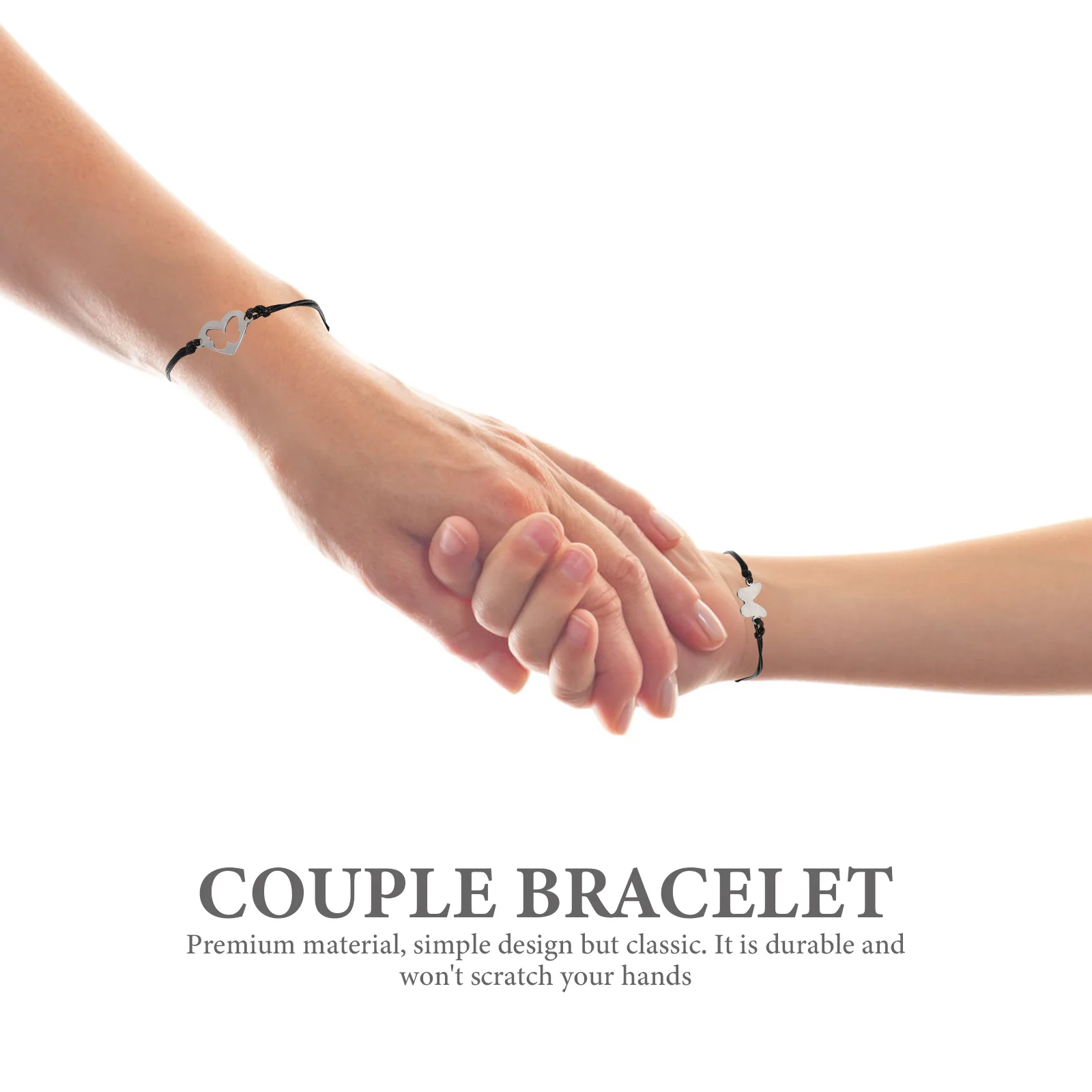 

6Pcs Classic Couple Bracelet Woven String Adjustable Friendship Relationship Wrist Jewelry for Daily Work Party Festival