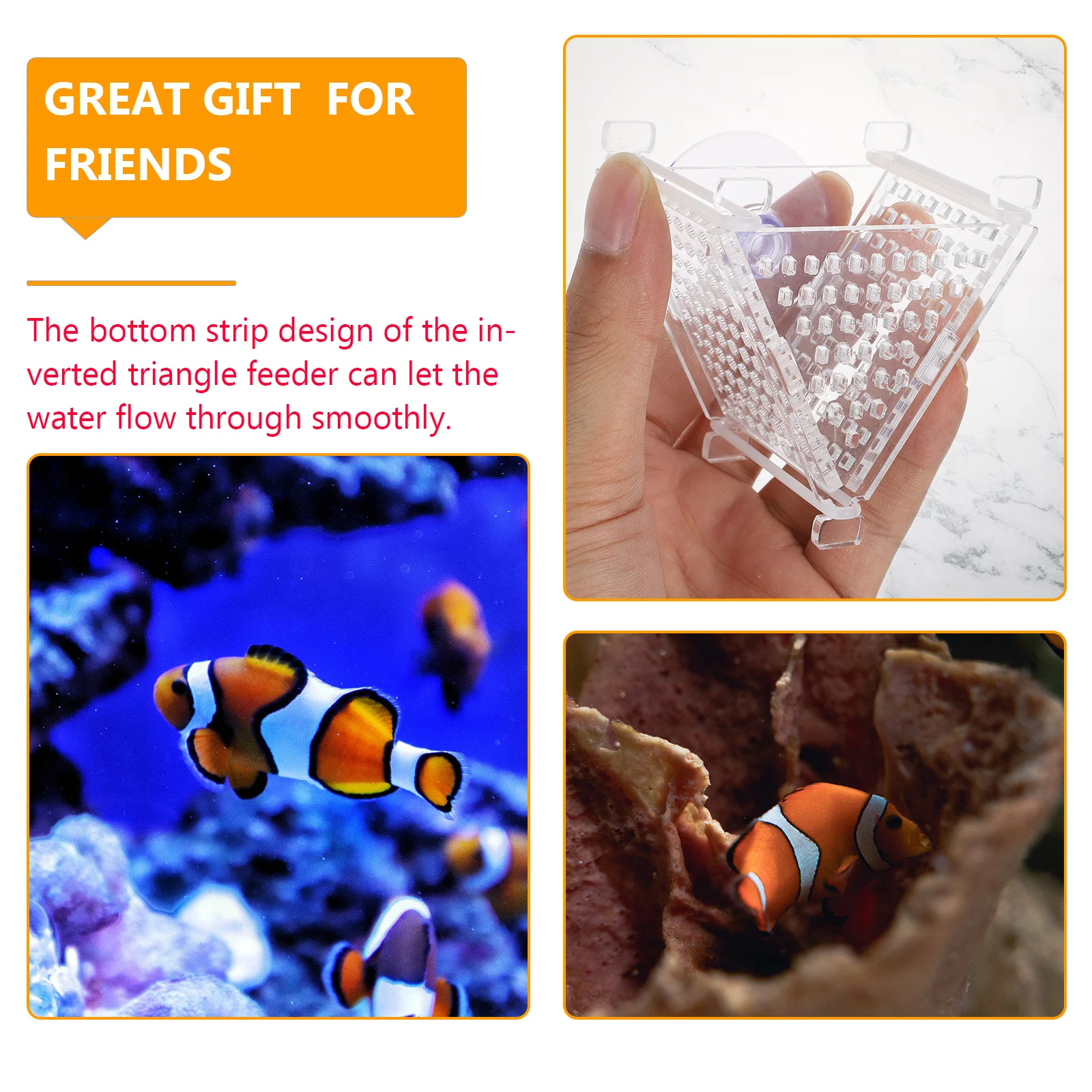 

2pcs Red Feeder Acrylic Bait Cup For Aquarium Fish Tank Tool Fish Feeding Holder Holder Container Feeding Supplies