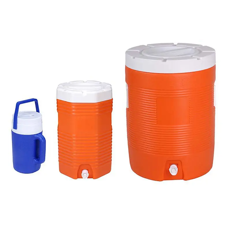 Modern insulated portable cooler with water outlet, waterproof design, suitable for storing beer and wine