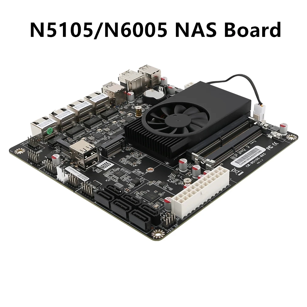 Imagem -02 - Placa-mãe Nas Intel I226-v Nics N5105 N6005 Dual M.2 Nvme Six Sata3.0 x Ddr4 Hdmi2.0 dp Mini Itx 17x17cm Roteamento Suave 2.5g 4x