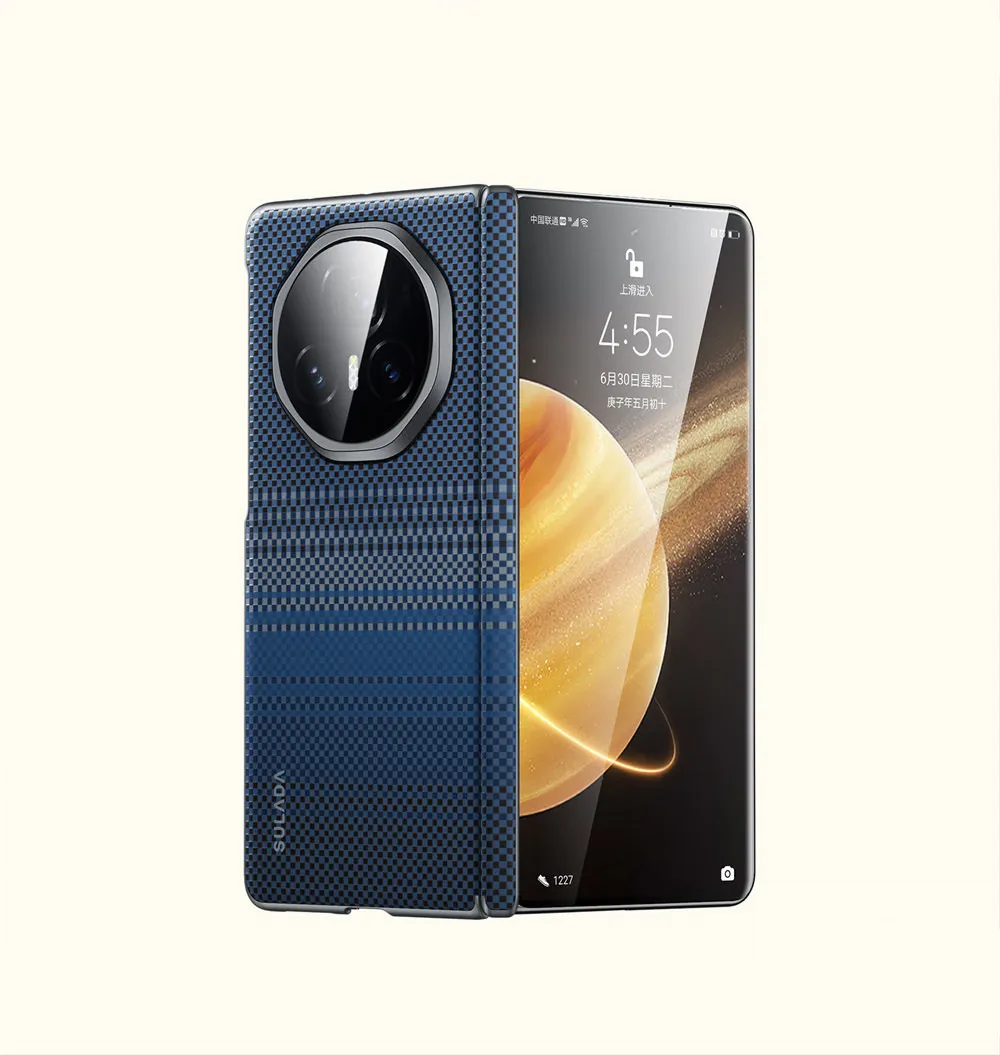 

Роскошный кожаный чехол с тканым узором для Honor Magic V3, задняя крышка с шарниром Magsafe