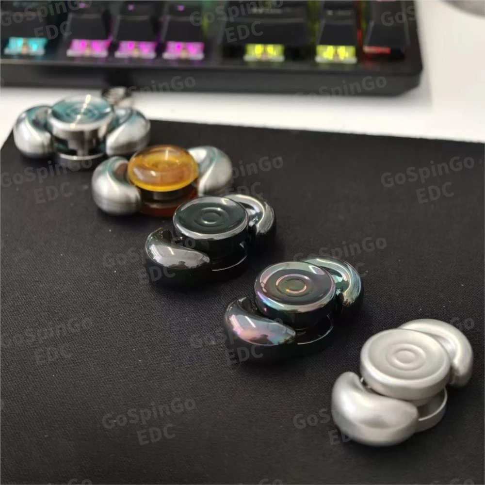 ユニバース EDC エダン フィジェットスピナー ステンレススチール ジャイロ ツーブレード フィジェットスピナー 不安解消グッズ