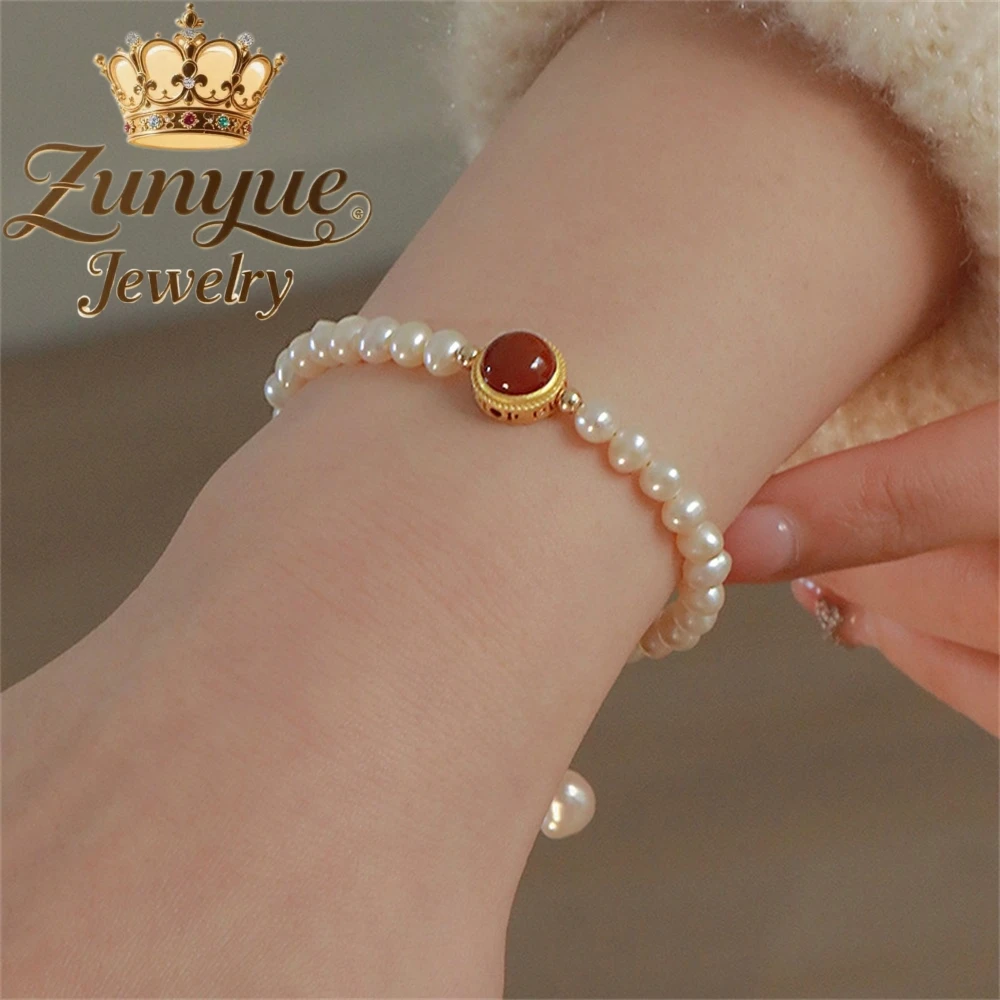 

Pearl Necklace, High-End Collarbone Chain, New Chinese-Style Beaded Neckchain Fashion Jewelry Charms Exquisite Elegant Popular