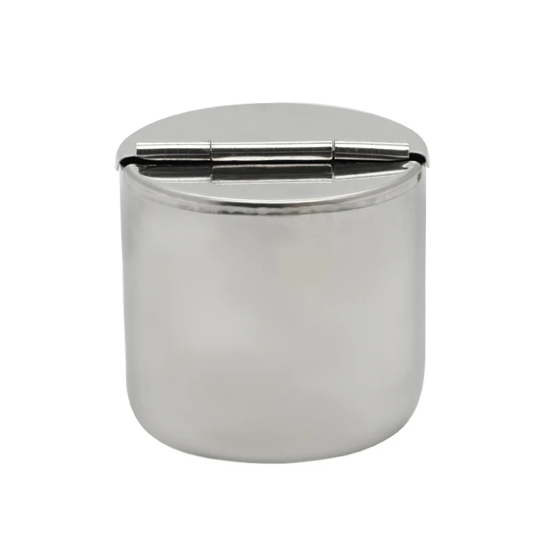 3Pcs Dental Sterilizer Jar Stainless Steel Surgical Sterilized Tray Pot Container Cotton Ball Bottle Dentist Material