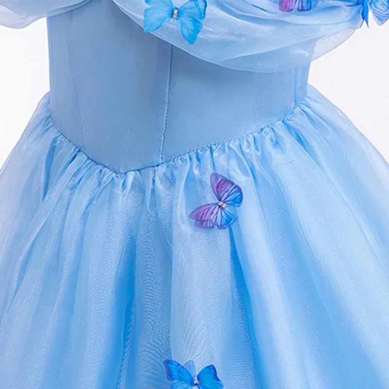 الفتيات سندريلا تأثيري LED فستان الملابس للفتيات عيد الميلاد هالوين حفلة الأميرة زي الاطفال ثوب عيد ميلاد 2 4 6 10T