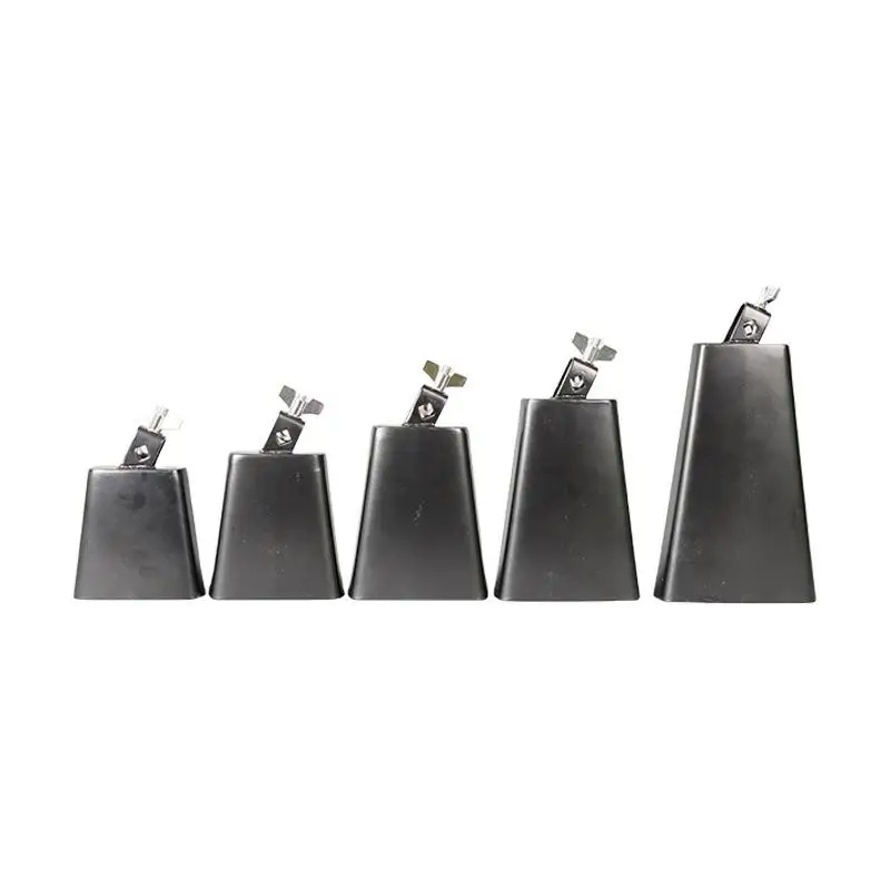 Various sizes play metal clapper small percussion instrument performance cowbell wooden fish set drum accessories bracket