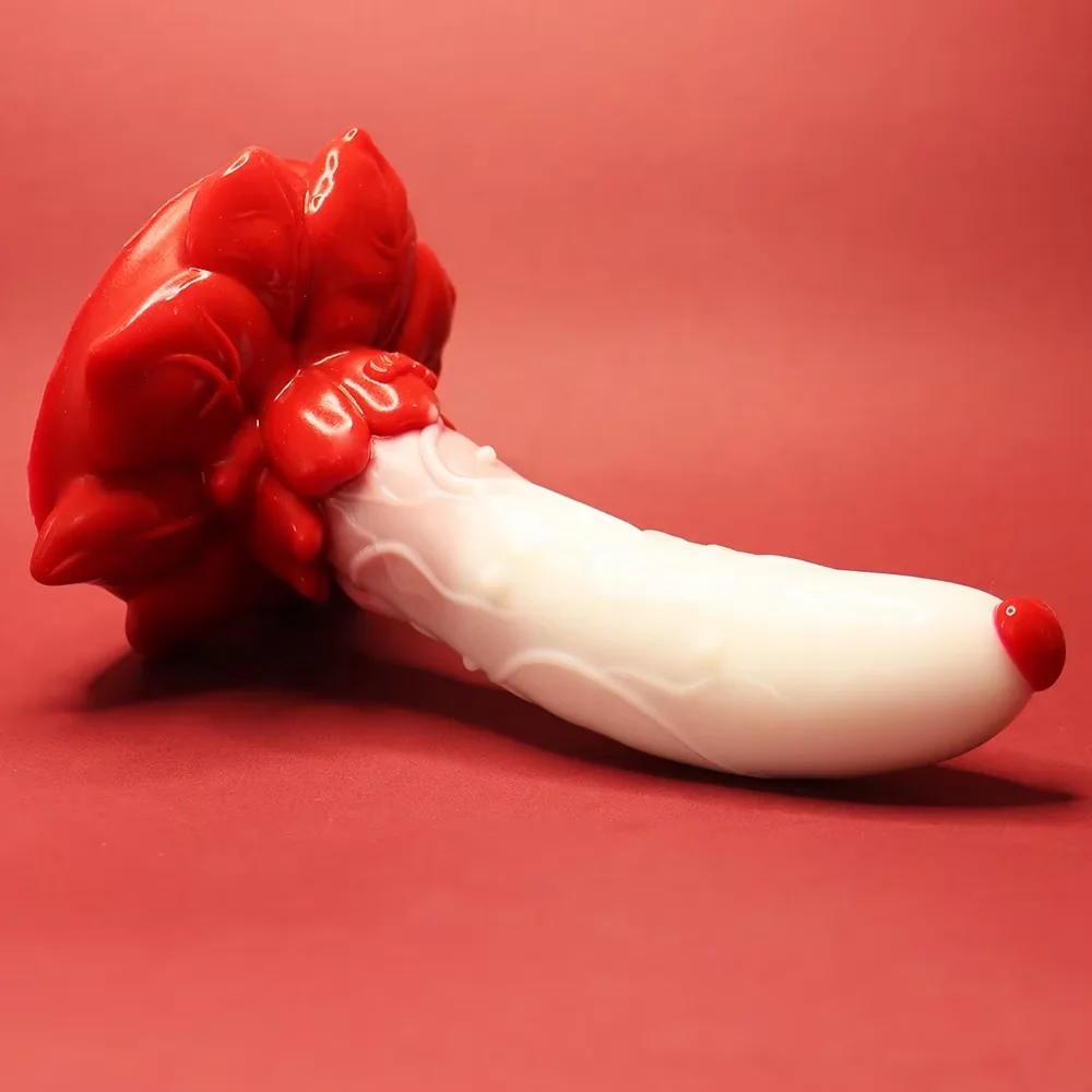 Monster phallus silicone fantasy colorful cute flower strong suction cup dragon-shaped phallus anal plug female sex toy - view 4