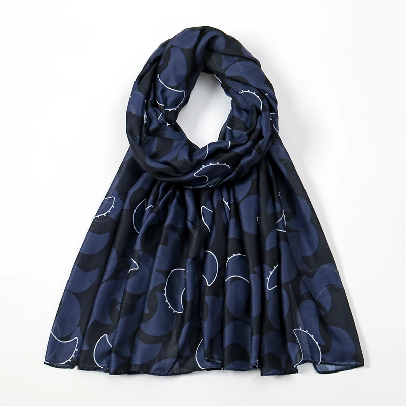 New Prints Hijab Cotton Scarf Breathable Soft Long Fashion Forward Scarves Headscarf Muslim Hijabs Shawl Ramadan