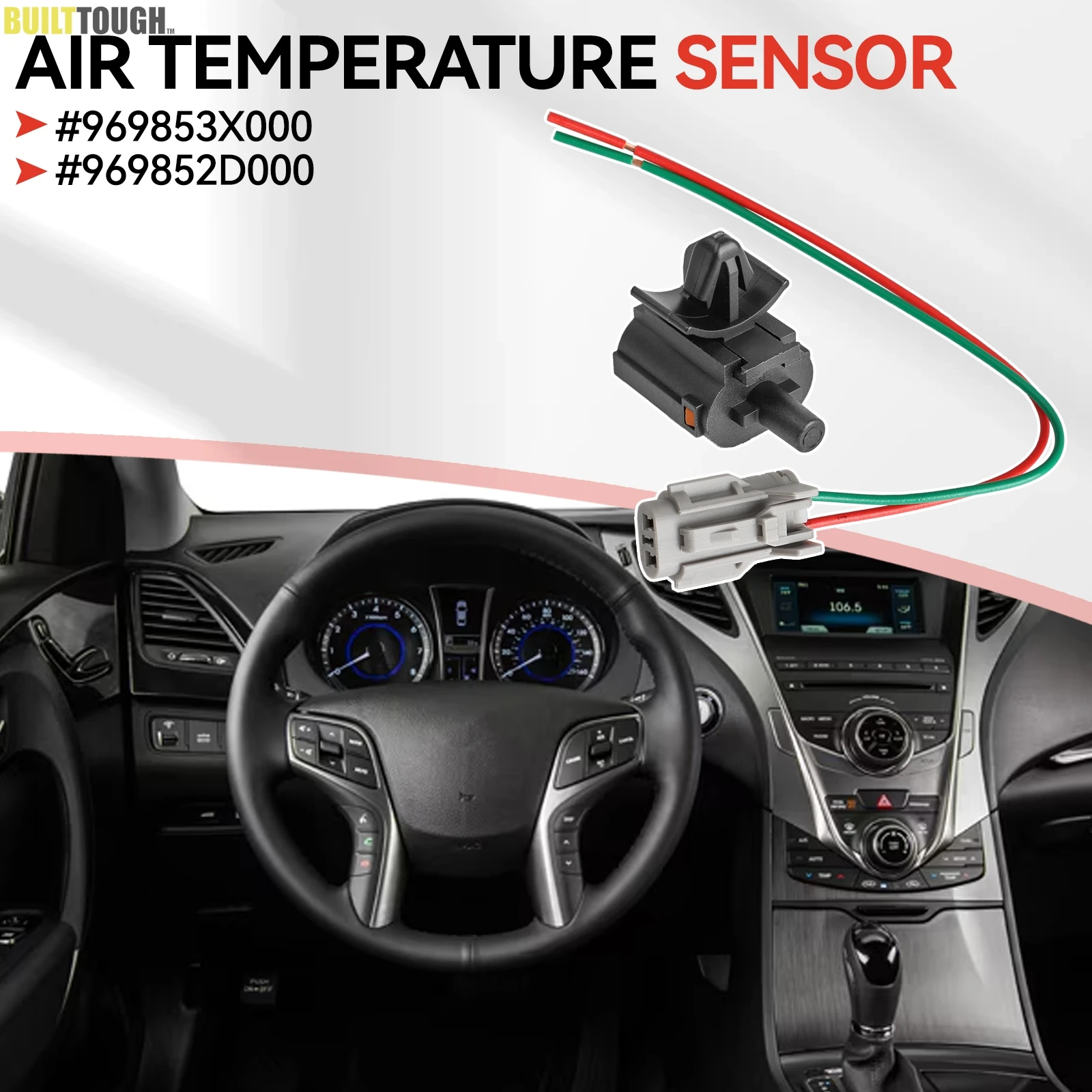 Air Temperature Sensor Harness For Hyundai Kia Accent Azera Elantra Santa Fe Sonata Tucson Veracruz Forte Optima Sorento Soul
