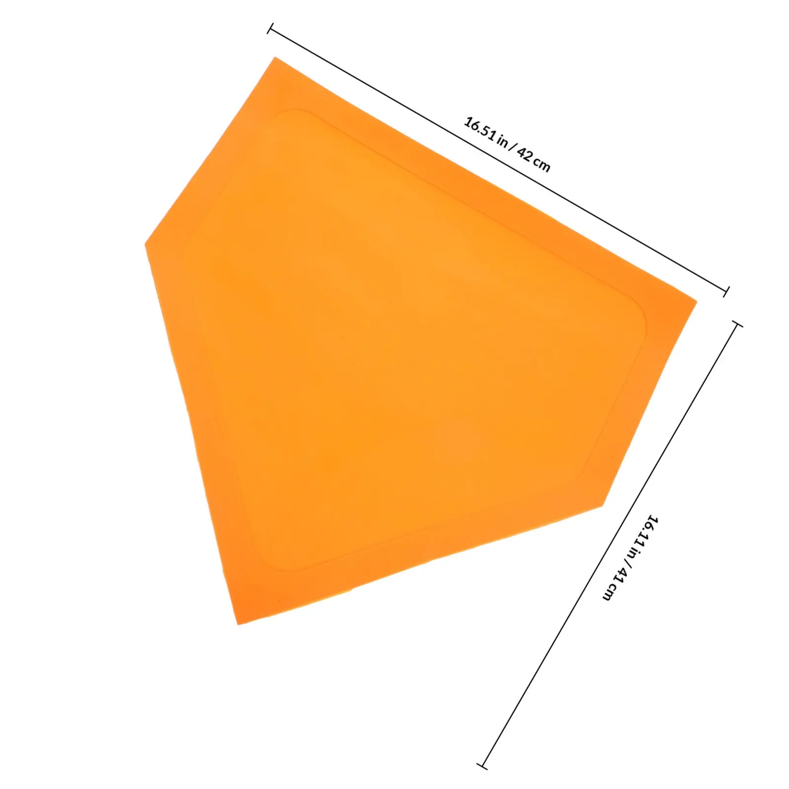 Baseball Home Plate Softball Rubber Pitcher Plate Orange Portable Training Base Spot for Backyard Practice Baseball