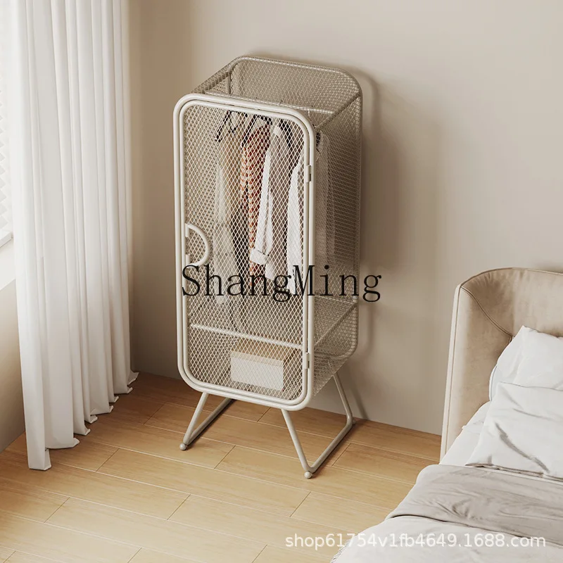 

FG coat rack bedroom home indoor integrated floor hanger with door simple multi-layer storage hanger