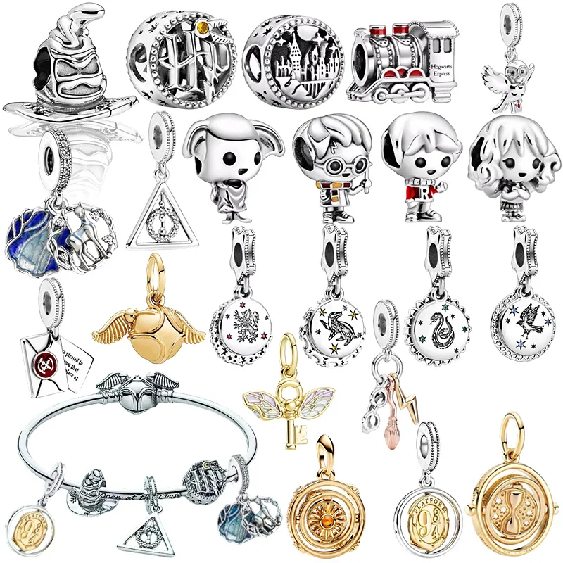 

Лидер продаж, серия Гарри Поттера, подвеска из бусин, подходит для европейского серебряного браслета со змеей, ожерелье, бусины для ювелирных изделий своими руками, женский подарок