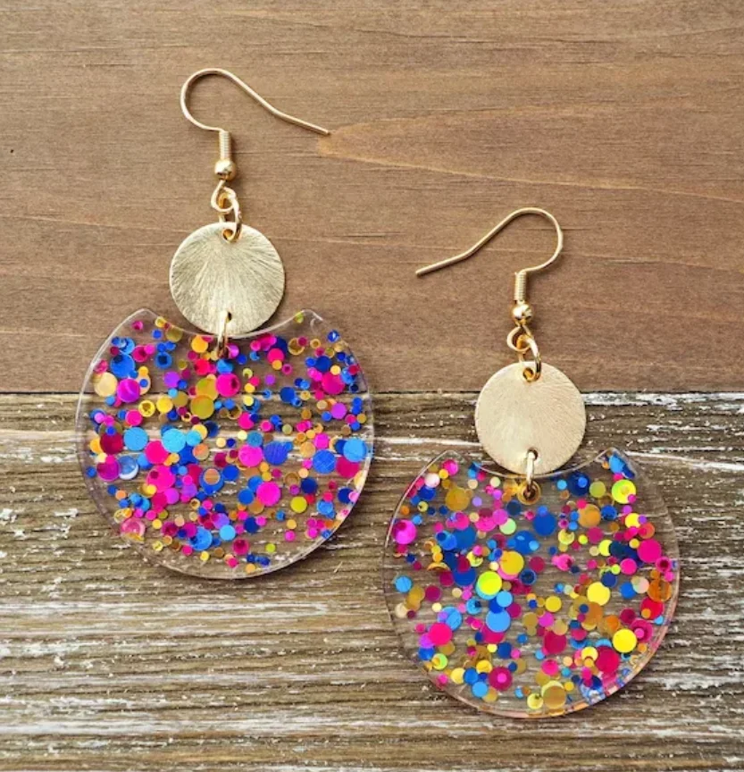 Trend Personal Colorful Sequin Round Shape Dangle Earrings Pendant Accessories For Women‘s Party Earring Fashion Custom Jewelry