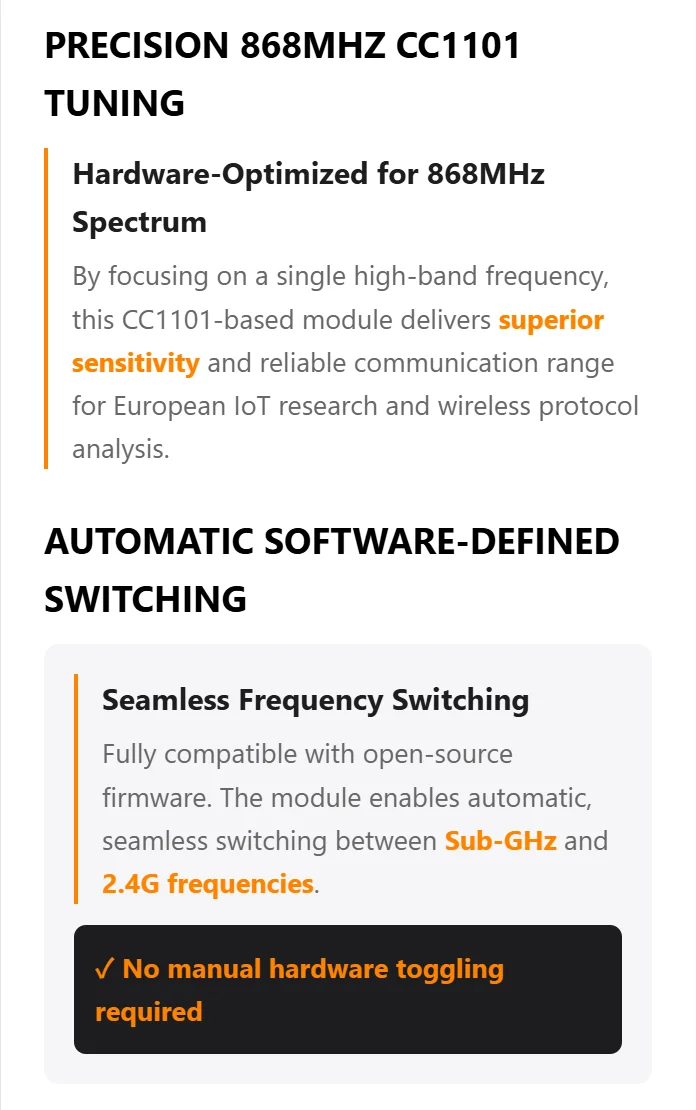 Cardputer ADV CC1101 & NRF24 Modul für M5Stack, Kompatibel mit Bruce, Dual 2,4GHz 868MHz Board, PINGEQUA Hydra RF – Detail 4