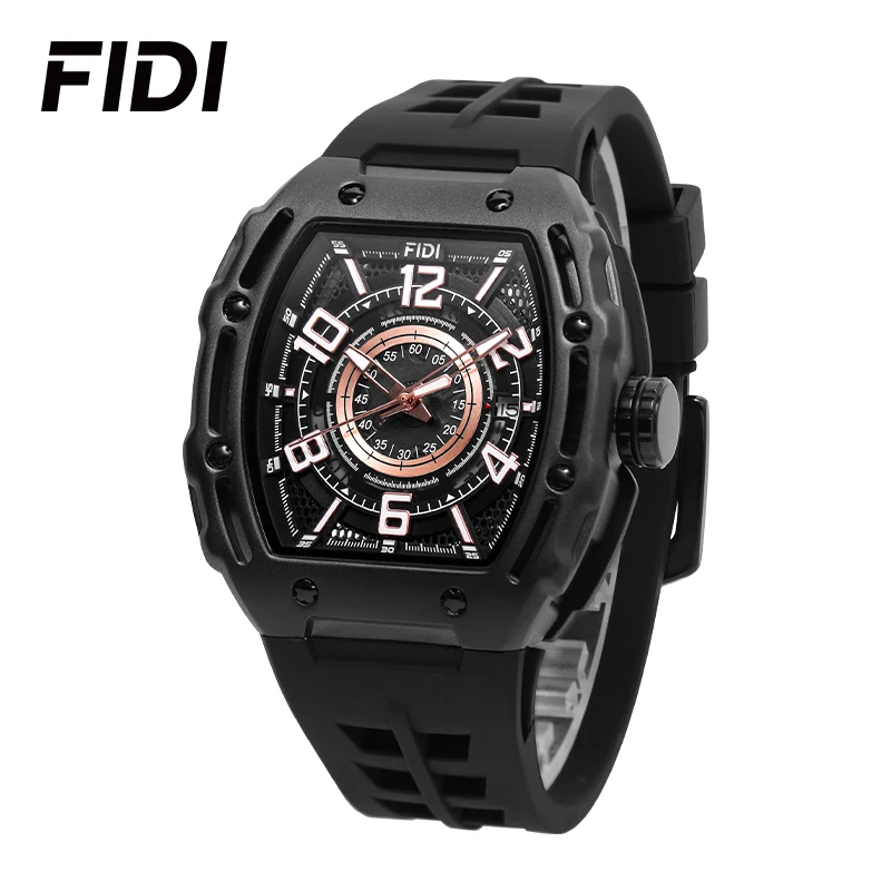 FIDI New Stylish Square Digital Watch Water-Resistant, Luminous, Available in Multiple Colors—Cool and Luxurious Men’s Watch