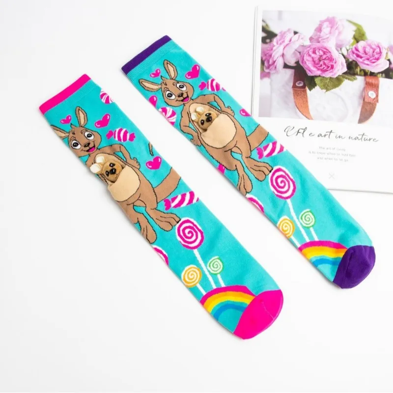 Wholesale of Socks 3D Printed Cartoon Knee High Socks Popular Intermet Celebrity Sock