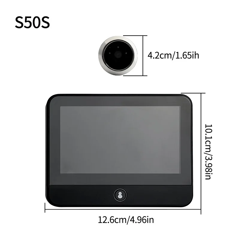 Tuya Smart 1080P Door Peephole WiFi Camera 4.3' Infrared Light Intercom Door Cameras Wireless Doorbell for Home 5000mAh Battery