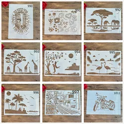 A4 29 *21cm DIY Oil Painting Stencils wall  Painting Scrapbook Coloring Embossing Album Decorative Paper Card Template wall