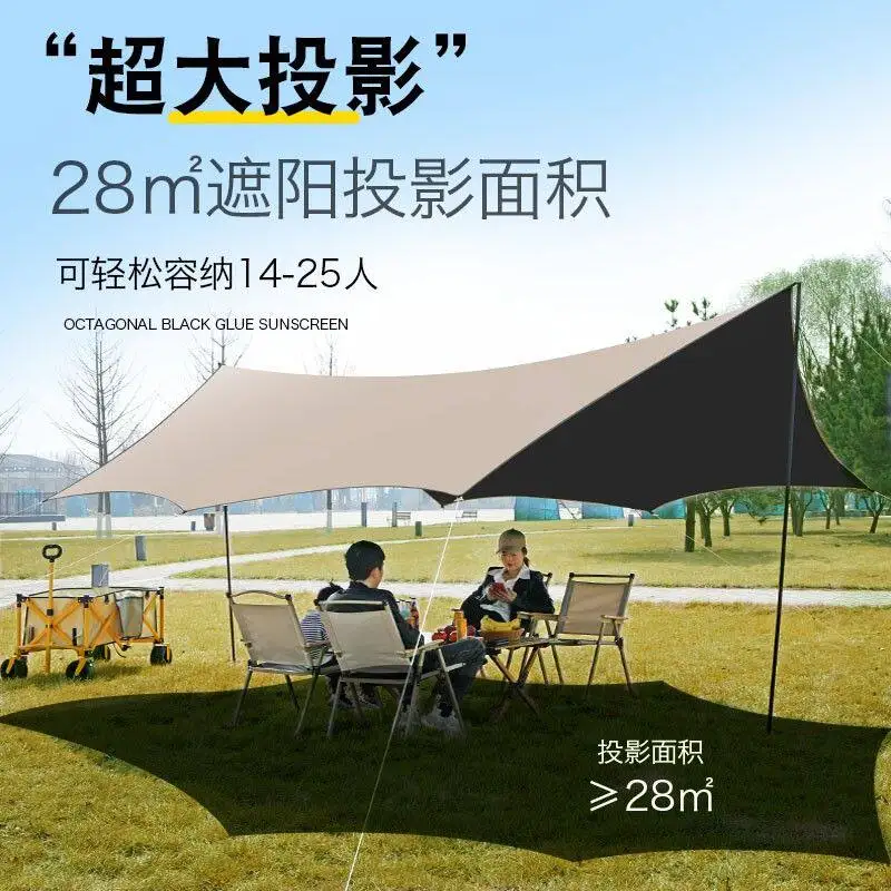 Great New Premium Sturdy Large Blackout Oxford Sun Shelter Canopy, UV Protection Pop-Up Gazebo for Beach Picnic &Outdoor Camping